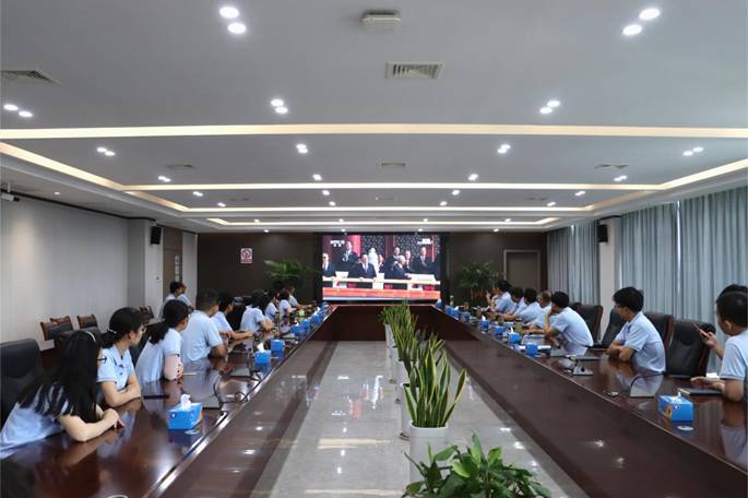 公司組織收看紀(jì)念中國人民抗日戰(zhàn)爭(zhēng)暨世界反法西斯戰(zhàn)爭(zhēng)勝利80周年大會(huì)